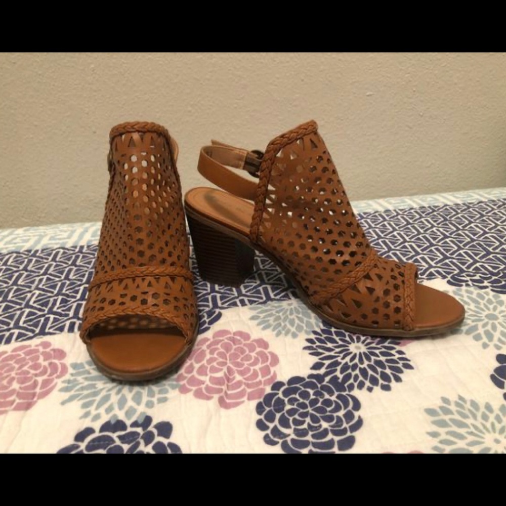 Big Buddha peep toe ankle boots
